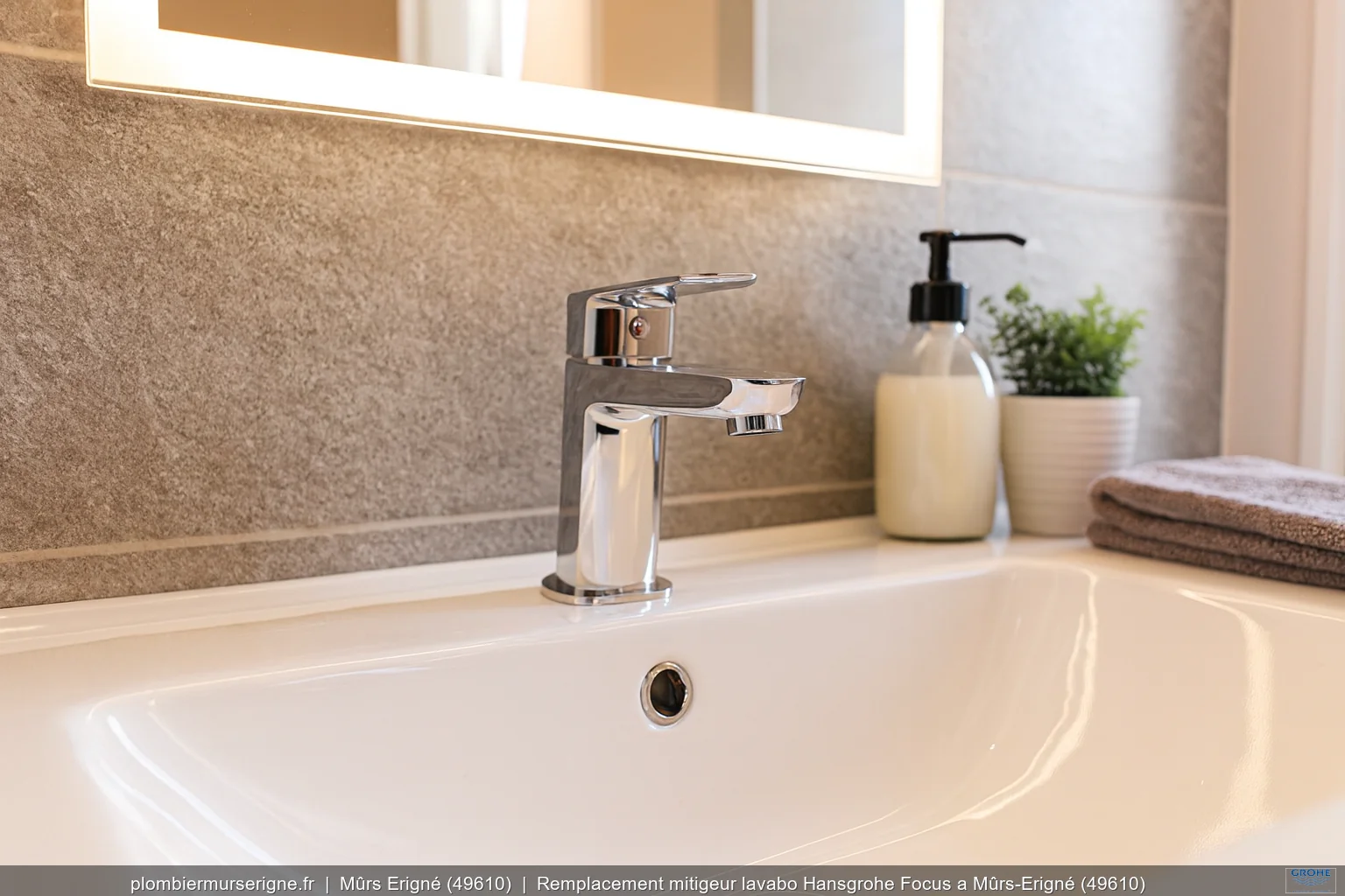 Remplacement mitigeur lavabo Hansgrohe Focus a Mûrs-Erigné (49610)