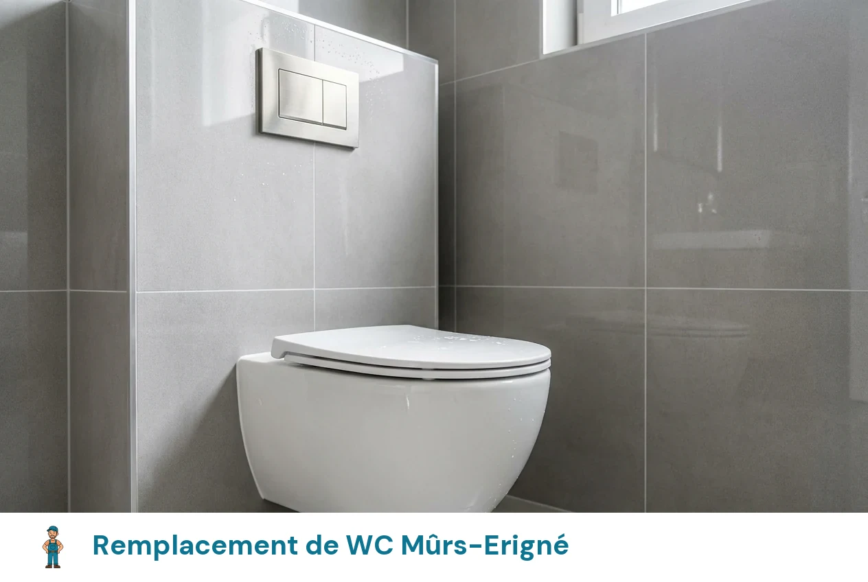 Remplacement de WC à Mûrs-Erigné