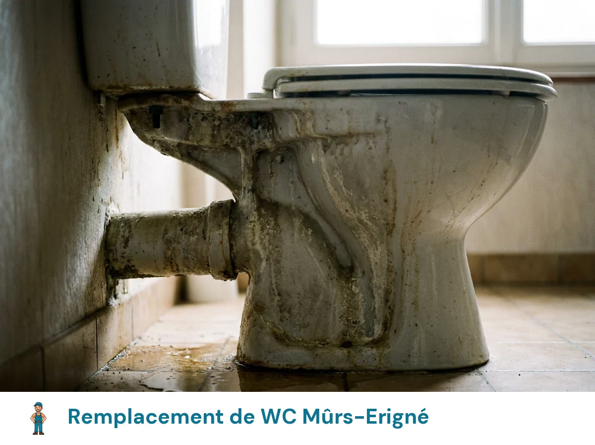Remplacement de WC à Mûrs-Erigné