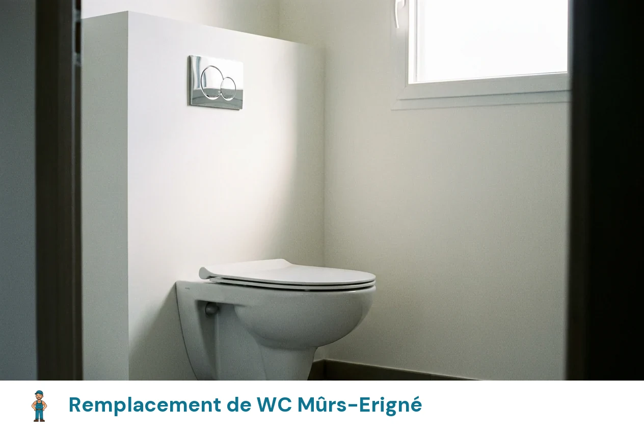 Remplacement de WC à Mûrs-Erigné